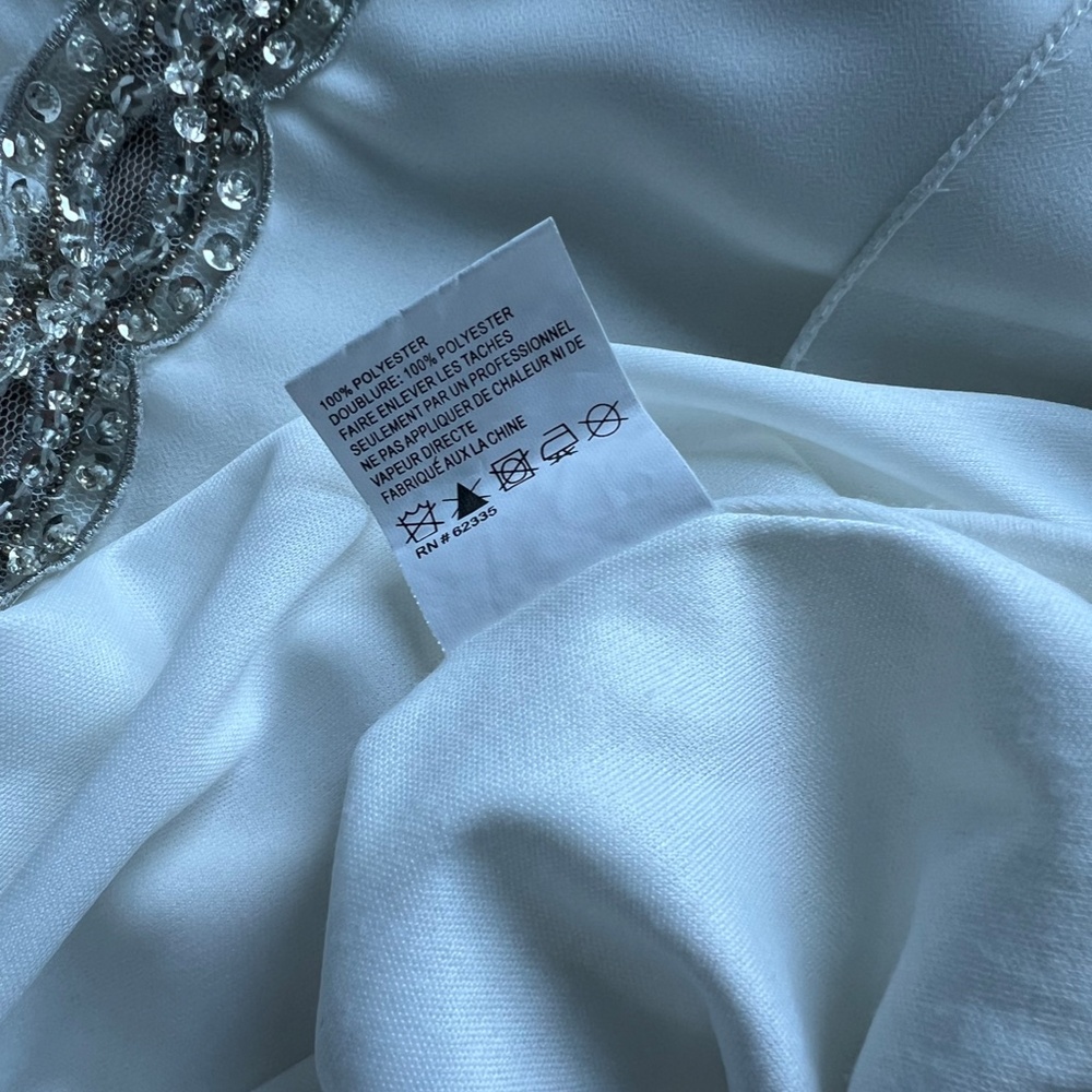 Blondie Nites White Evening Dress Size 3 - Picture 6 of 8